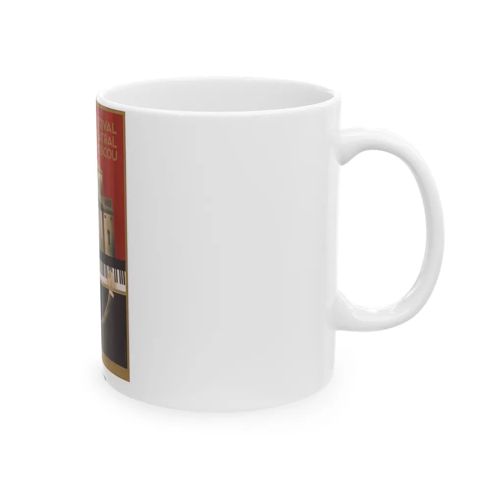 Soviet Era Poster 60 - White Coffee Mug-Go Mug Yourself