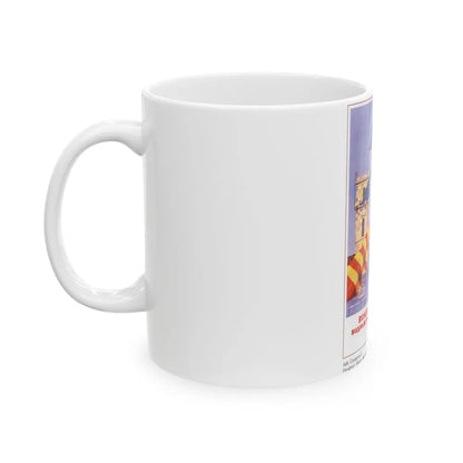 Soviet Era Poster 69 - White Coffee Mug-Go Mug Yourself