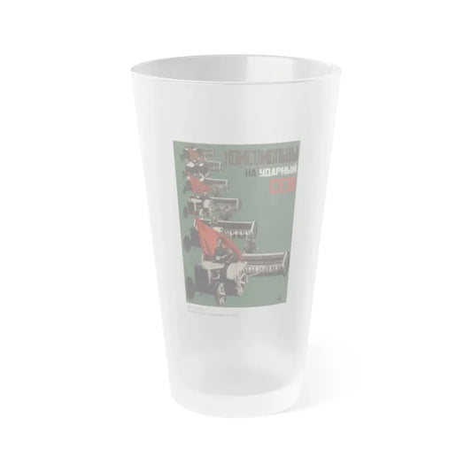 Soviet Era Poster 7 - Frosted Pint Glass 16oz Default Title - Go Mug Yourself