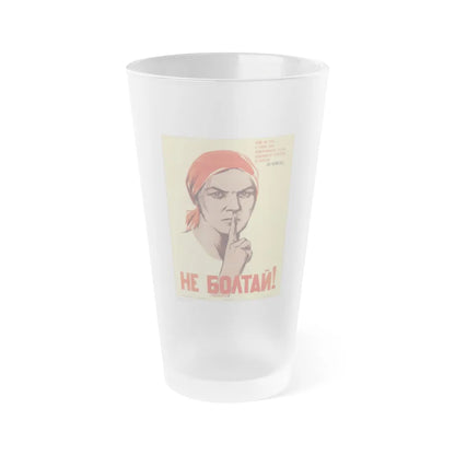 Soviet Era Poster 71 - Frosted Pint Glass 16oz-Go Mug Yourself