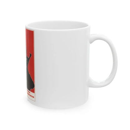 Soviet Era Poster 73 - White Coffee Mug-Go Mug Yourself