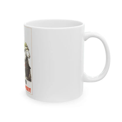 Soviet Era Poster 77 - White Coffee Mug-Go Mug Yourself