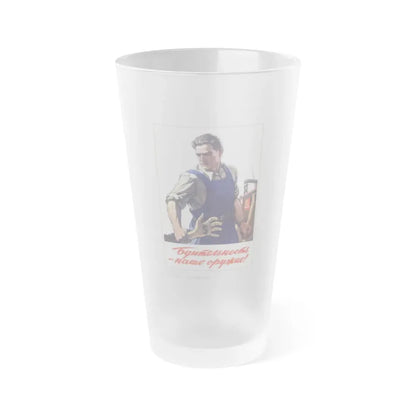 Soviet Era Poster 78 - Frosted Pint Glass 16oz Default Title - Go Mug Yourself