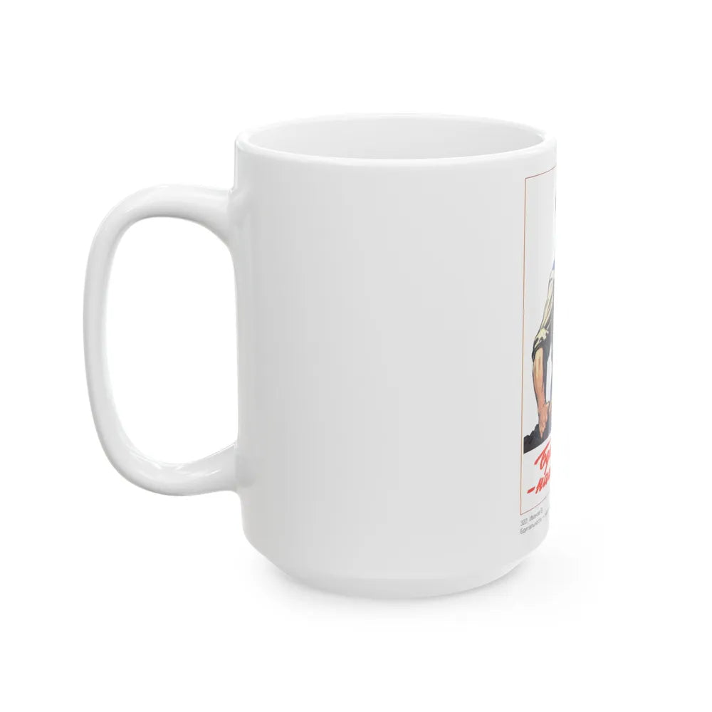 Soviet Era Poster 78 - White Coffee Mug-Go Mug Yourself