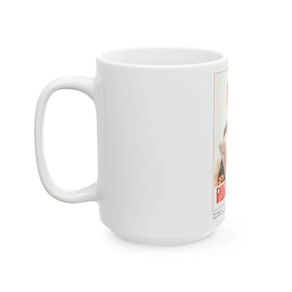 Soviet Era Poster 79 - White Coffee Mug-Go Mug Yourself