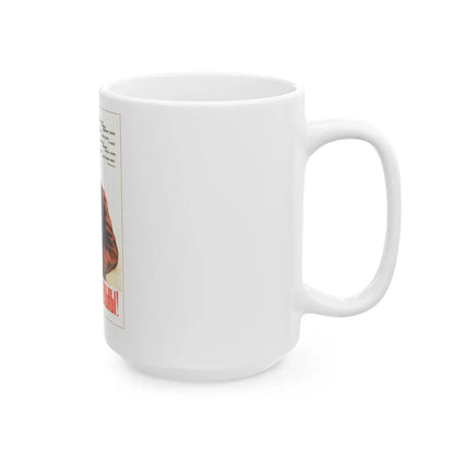 Soviet Era Poster 79 - White Coffee Mug-Go Mug Yourself