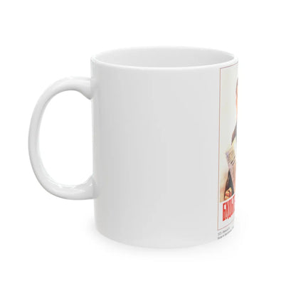 Soviet Era Poster 79 - White Coffee Mug-Go Mug Yourself