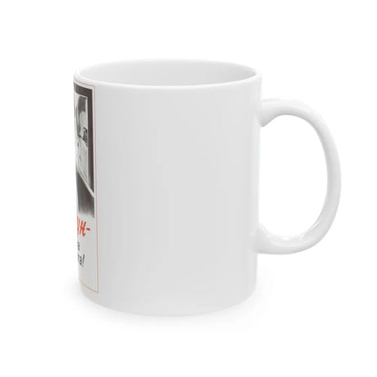 Soviet Era Poster 83 - White Coffee Mug-Go Mug Yourself