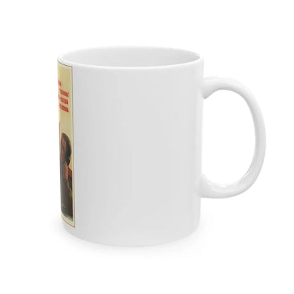 Soviet Era Poster 85 - White Coffee Mug-Go Mug Yourself