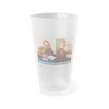 Soviet Era Poster 87 - Frosted Pint Glass 16oz Default Title - Go Mug Yourself