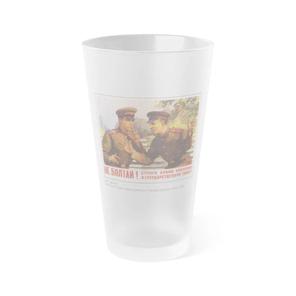 Soviet Era Poster 89 - Frosted Pint Glass 16oz-Go Mug Yourself