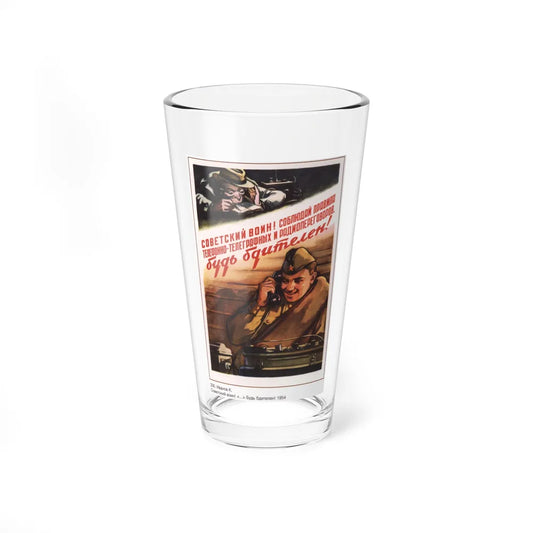 Soviet Era Poster 92 - Pint Glass 16oz-16oz-Go Mug Yourself