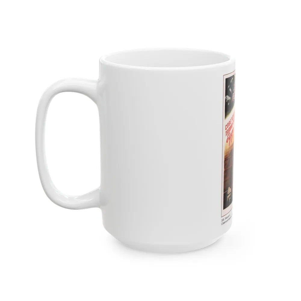 Soviet Era Poster 92 - White Coffee Mug-Go Mug Yourself