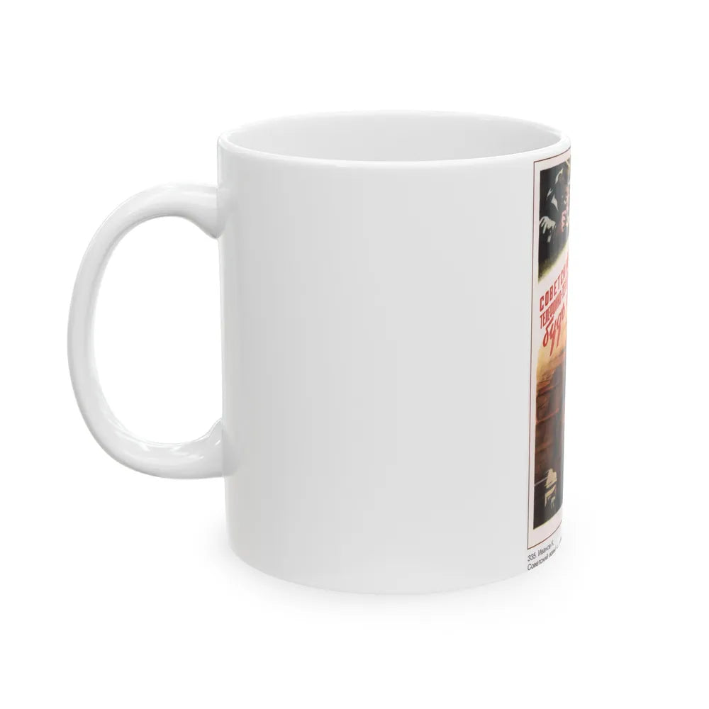 Soviet Era Poster 92 - White Coffee Mug-Go Mug Yourself