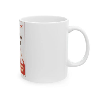 Soviet Era Poster 93 - White Coffee Mug-Go Mug Yourself