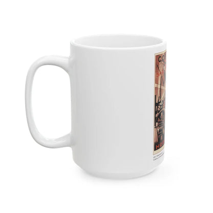 Soviet Era Poster 95 - White Coffee Mug-Go Mug Yourself