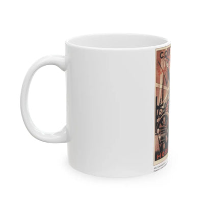 Soviet Era Poster 95 - White Coffee Mug-Go Mug Yourself