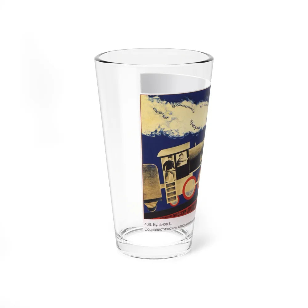 Soviet Era Poster 98 - Pint Glass 16oz-Go Mug Yourself