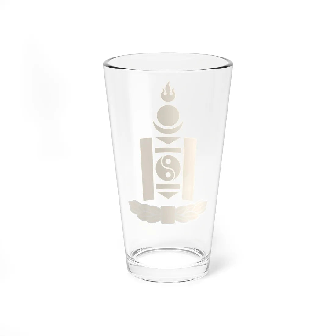 Soyombo yellow1939 (Mongolia) (Coat of Arms) Pint Glass 16oz - Go Mug Yourself