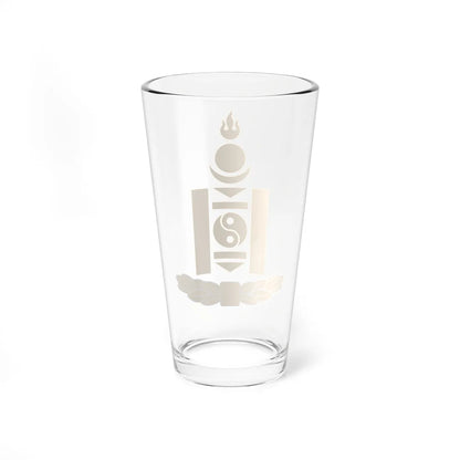 Soyombo yellow1939 (Mongolia) (Coat of Arms) Pint Glass 16oz - Go Mug Yourself