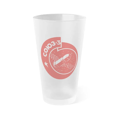 Soyuz 3 (Soyuz Space Programme) Frosted Pint Glass 16oz Default Title - Go Mug Yourself