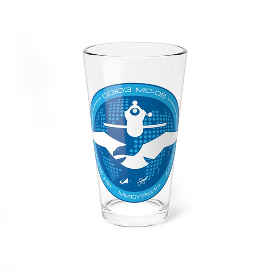 Soyuz MS-06 (Soyuz Space Programme) Pint Glass 16oz 16oz - Go Mug Yourself