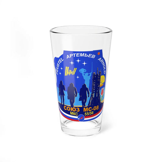 Soyuz MS-08 (Soyuz Space Programme) Pint Glass 16oz 16oz - Go Mug Yourself