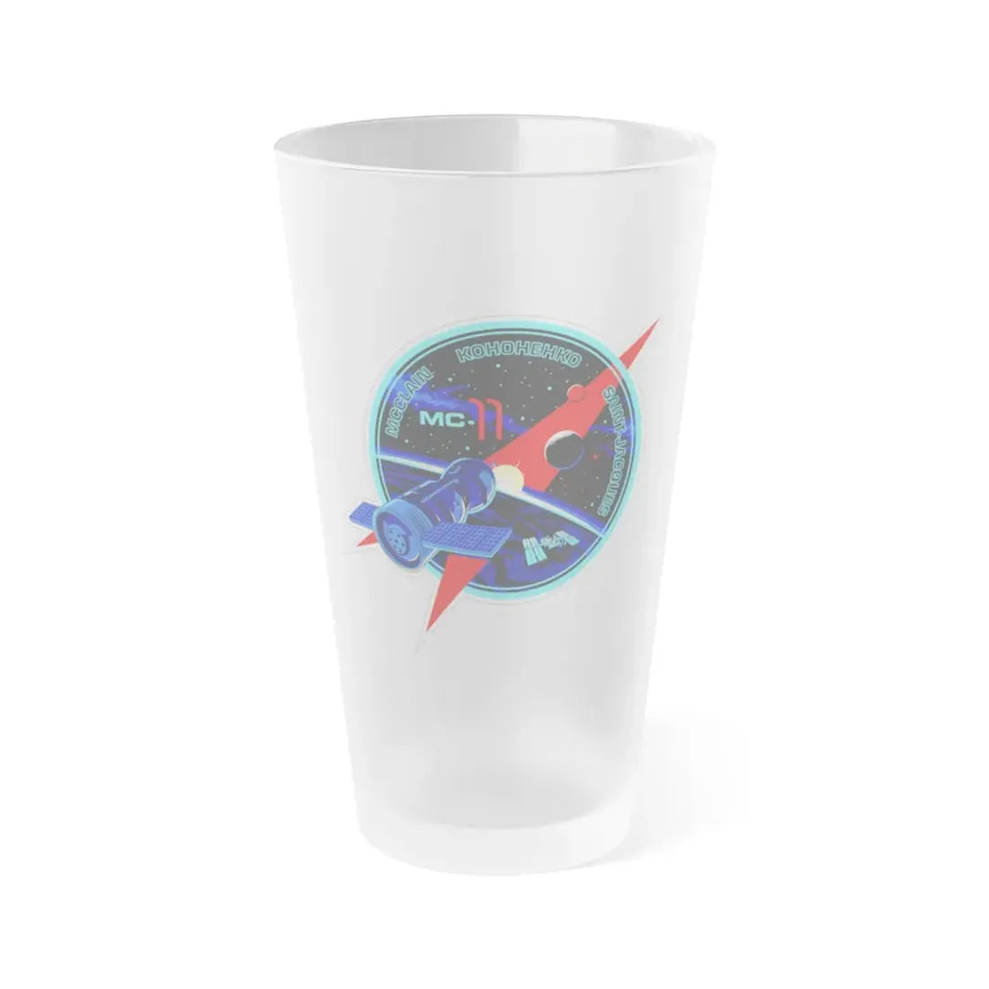 Soyuz MS-11 (Soyuz Space Programme) Frosted Pint Glass 16oz Default Title - Go Mug Yourself
