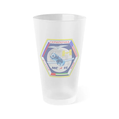 Soyuz MS-15 (Soyuz Space Programme) Frosted Pint Glass 16oz Default Title - Go Mug Yourself