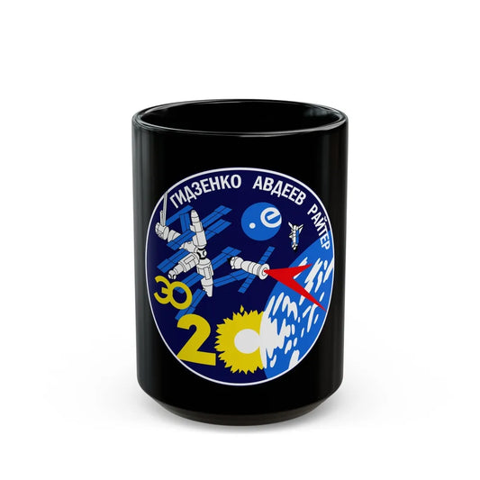 Soyuz TM-22 (Soyuz Programme) Black Coffee Mug-15oz-Go Mug Yourself