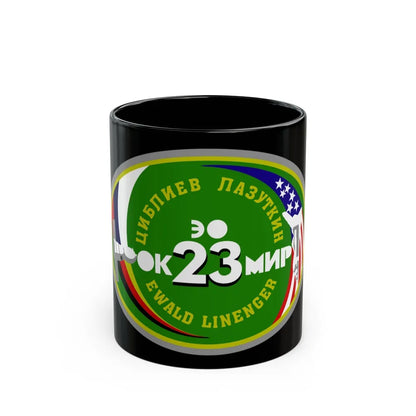 Soyuz TM-25 (Soyuz Programme) Black Coffee Mug-11oz-Go Mug Yourself