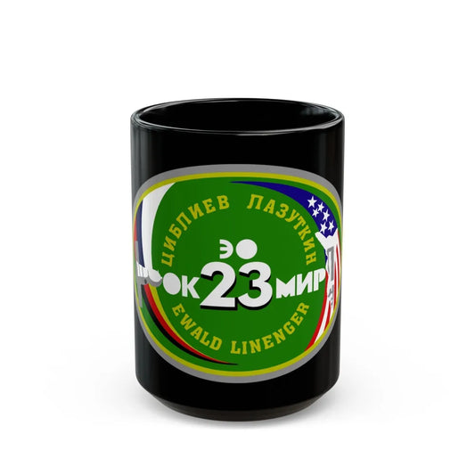Soyuz TM-25 (Soyuz Programme) Black Coffee Mug-15oz-Go Mug Yourself