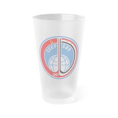 Soyuz TM-3 (Soyuz Space Programme) Frosted Pint Glass 16oz Default Title - Go Mug Yourself