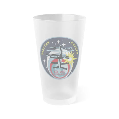 Soyuz TM-30 (Soyuz Space Programme) Frosted Pint Glass 16oz Default Title - Go Mug Yourself