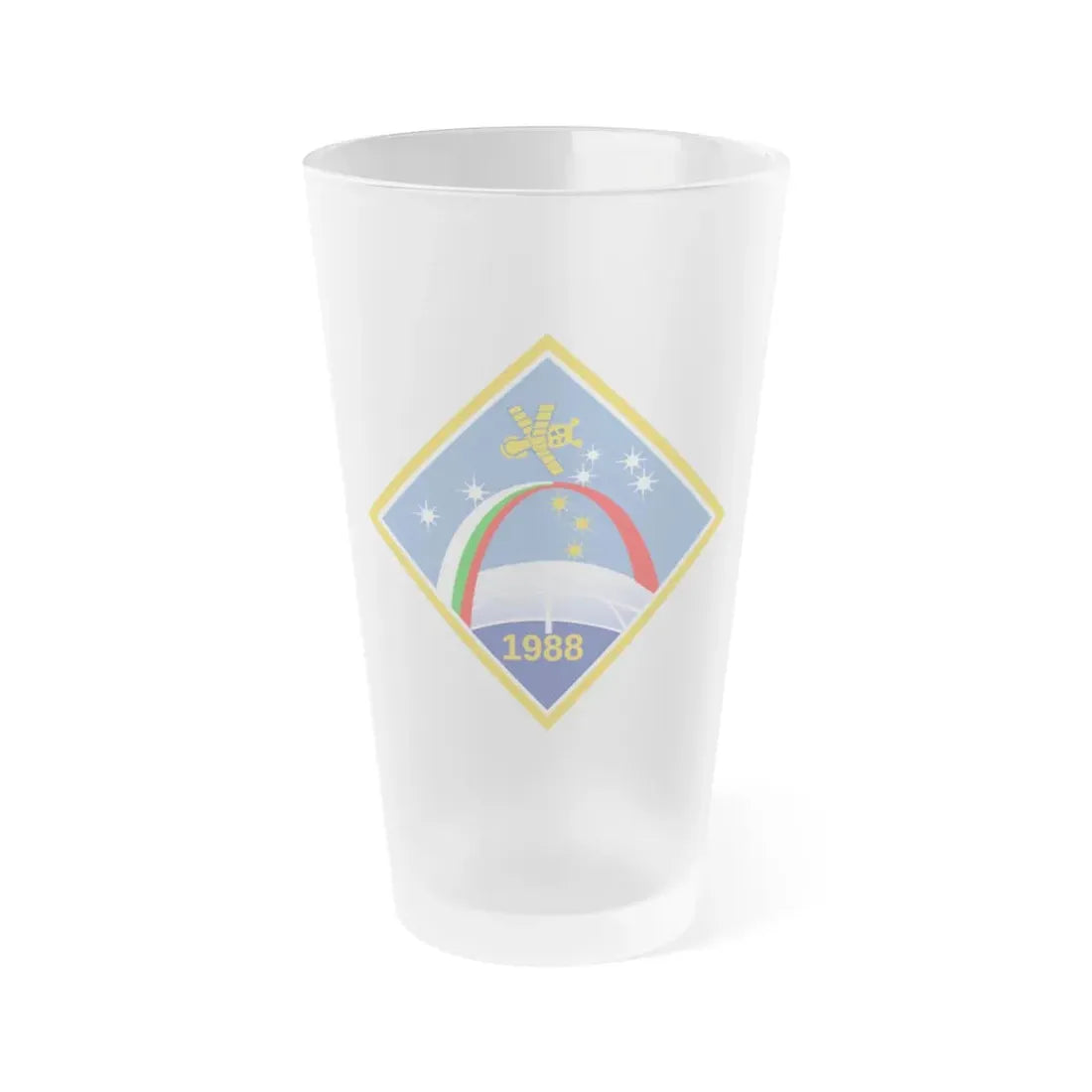 Soyuz TM-5 (Soyuz Space Programme) Frosted Pint Glass 16oz Default Title - Go Mug Yourself