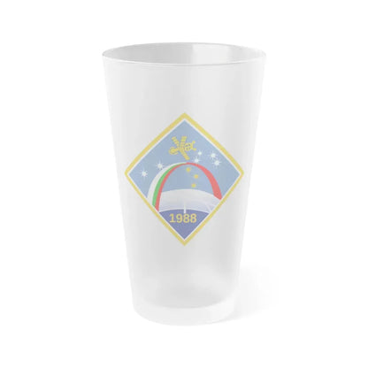 Soyuz TM-5 (Soyuz Space Programme) Frosted Pint Glass 16oz Default Title - Go Mug Yourself