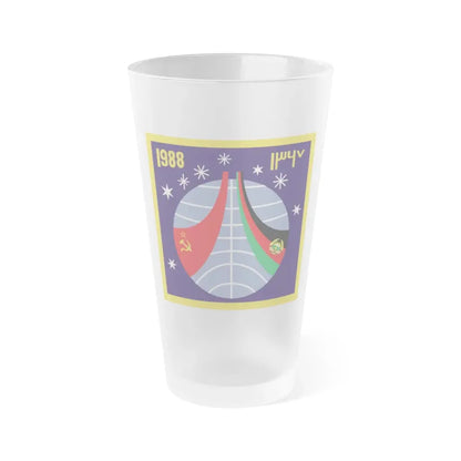 Soyuz TM-6 (Soyuz Space Programme) Frosted Pint Glass 16oz Default Title - Go Mug Yourself