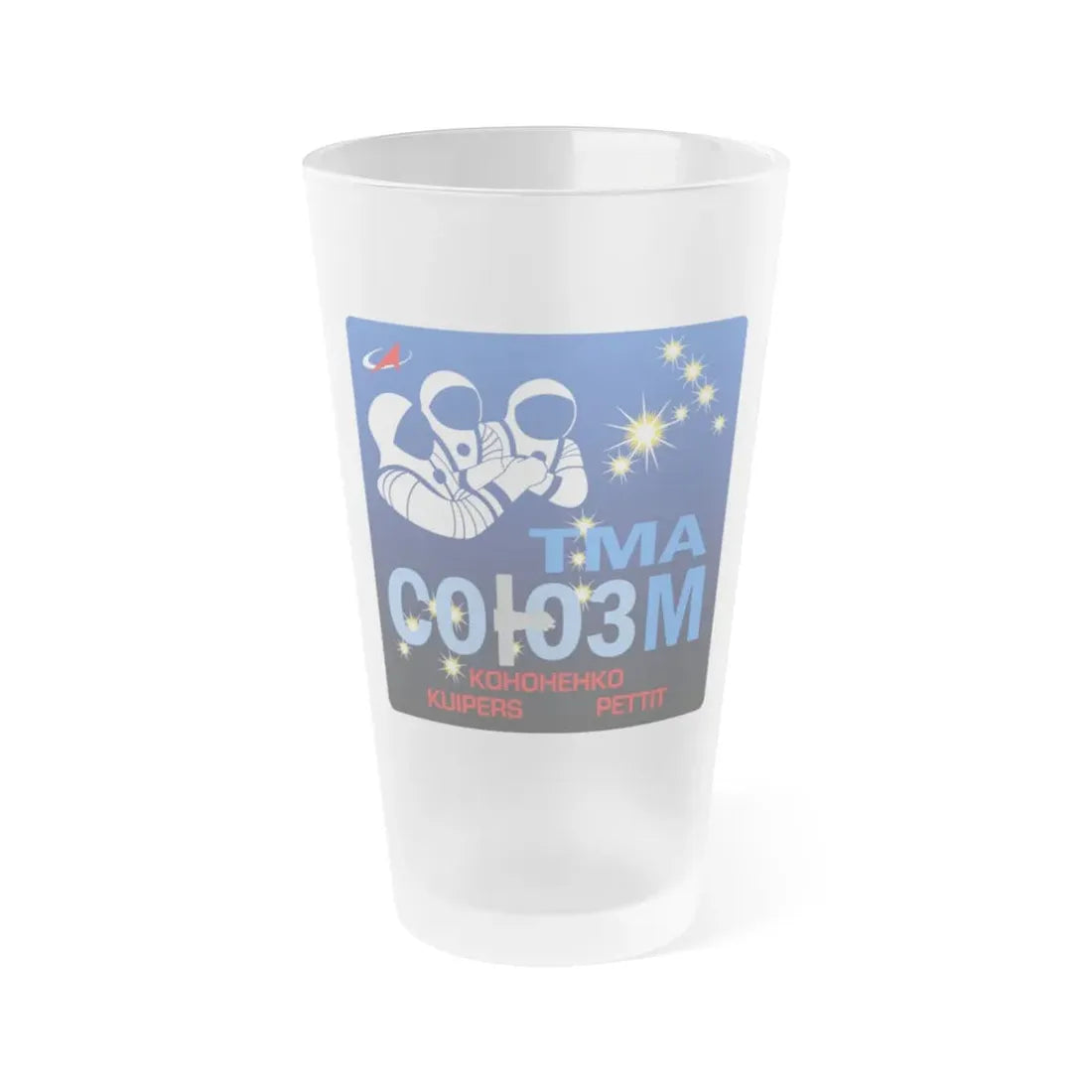 Soyuz TMA-03M (Soyuz Space Programme) Frosted Pint Glass 16oz Default Title - Go Mug Yourself