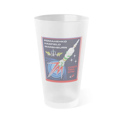Soyuz TMA-07M (Soyuz Space Programme) Frosted Pint Glass 16oz Default Title - Go Mug Yourself