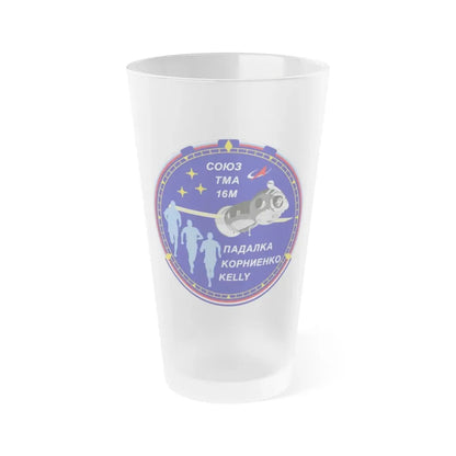 Soyuz TMA-16M (Soyuz Space Programme) Frosted Pint Glass 16oz Default Title - Go Mug Yourself