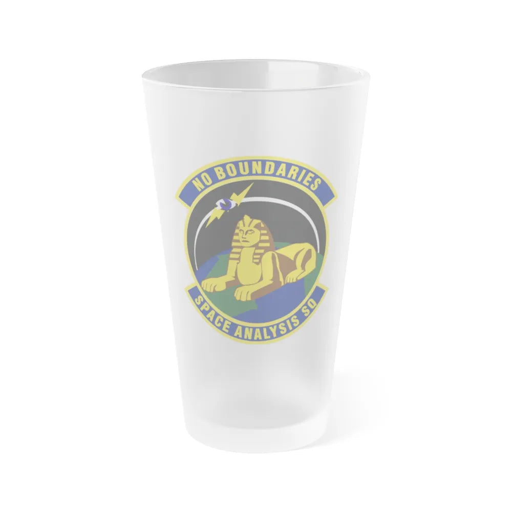 Space Analysis Squadron (U.S. Air Force) Frosted Pint Glass 16oz-Go Mug Yourself