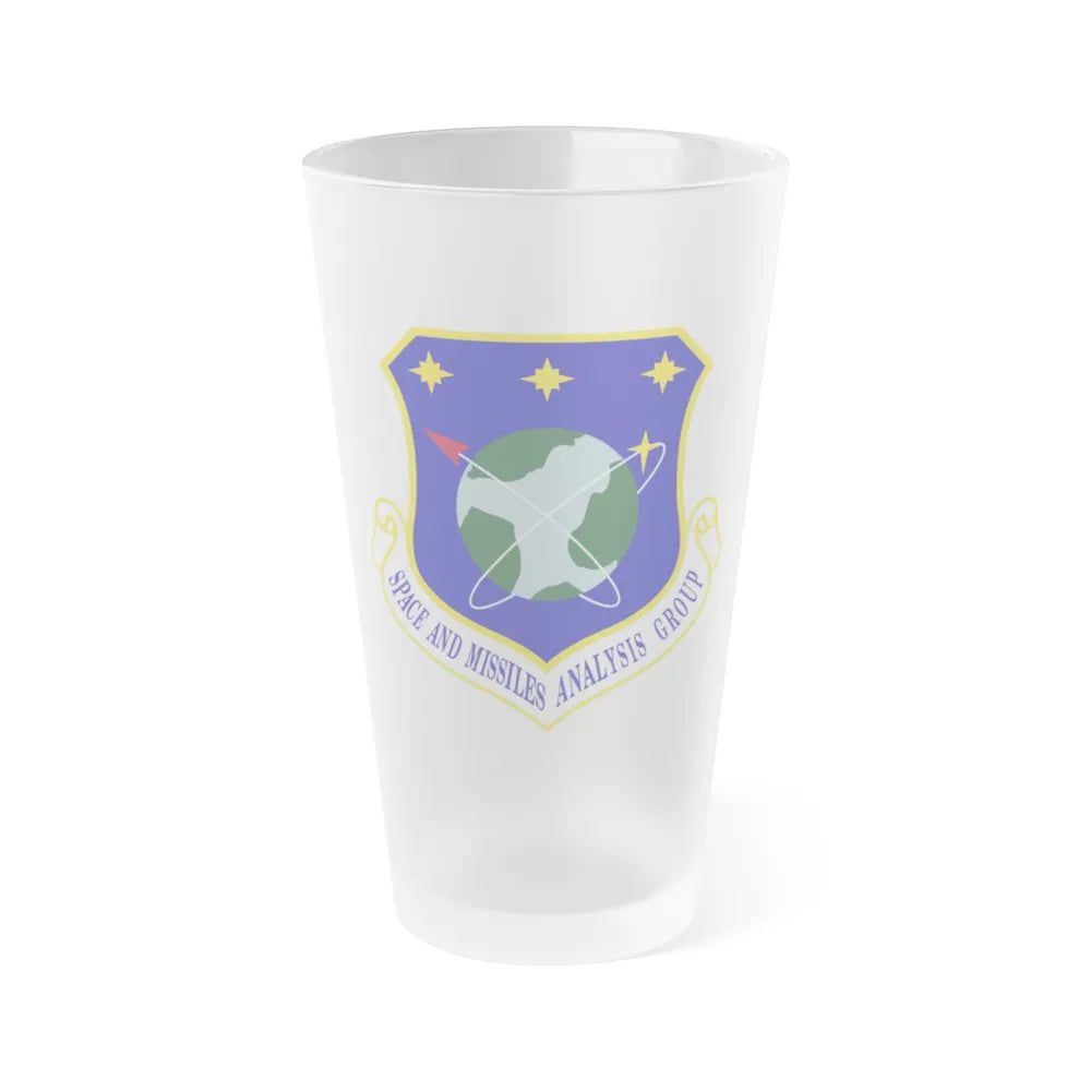 Space and Missiles Analysis Group (U.S. Air Force) Frosted Pint Glass 16oz-16oz-Frosted-Go Mug Yourself