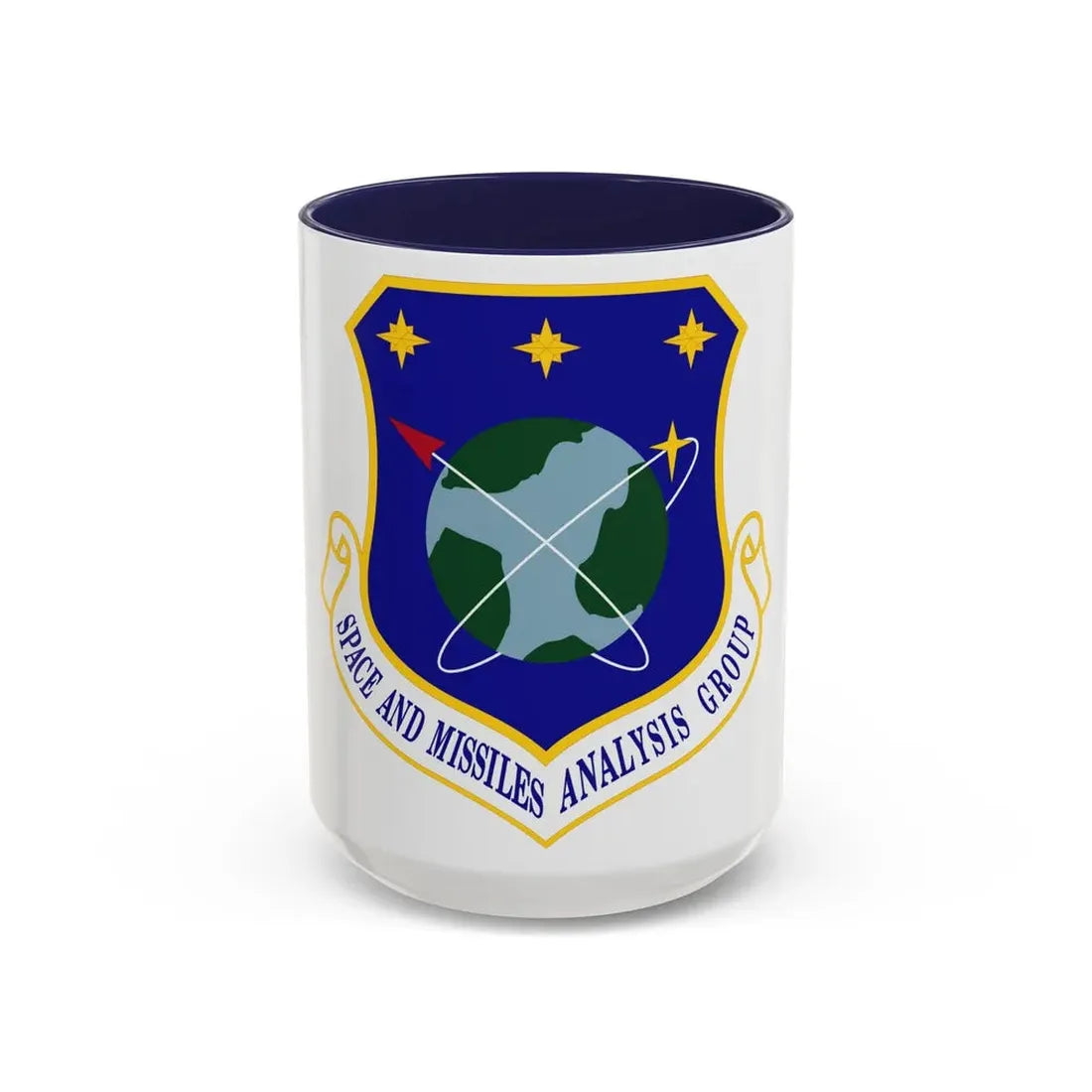 Space and Missiles Analysis Group (U.S. Air Force) Accent Coffee Mug 15oz Navy - Go Mug Yourself