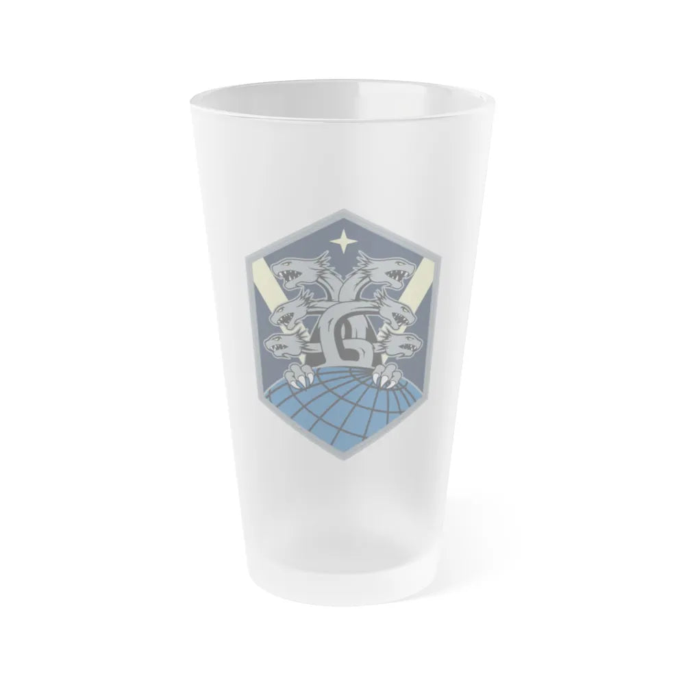 Space Base Delta 1 (U.S. Space Force) Frosted Pint Glass 16oz-Go Mug Yourself