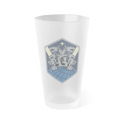 Space Base Delta 1 (U.S. Space Force) Frosted Pint Glass 16oz-Go Mug Yourself