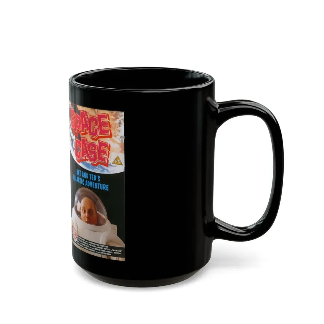 SPACE CASE BET AND TEDS GALACTIC ADVENTURE (VHS COVER) - Black Coffee Mug - Go Mug Yourself