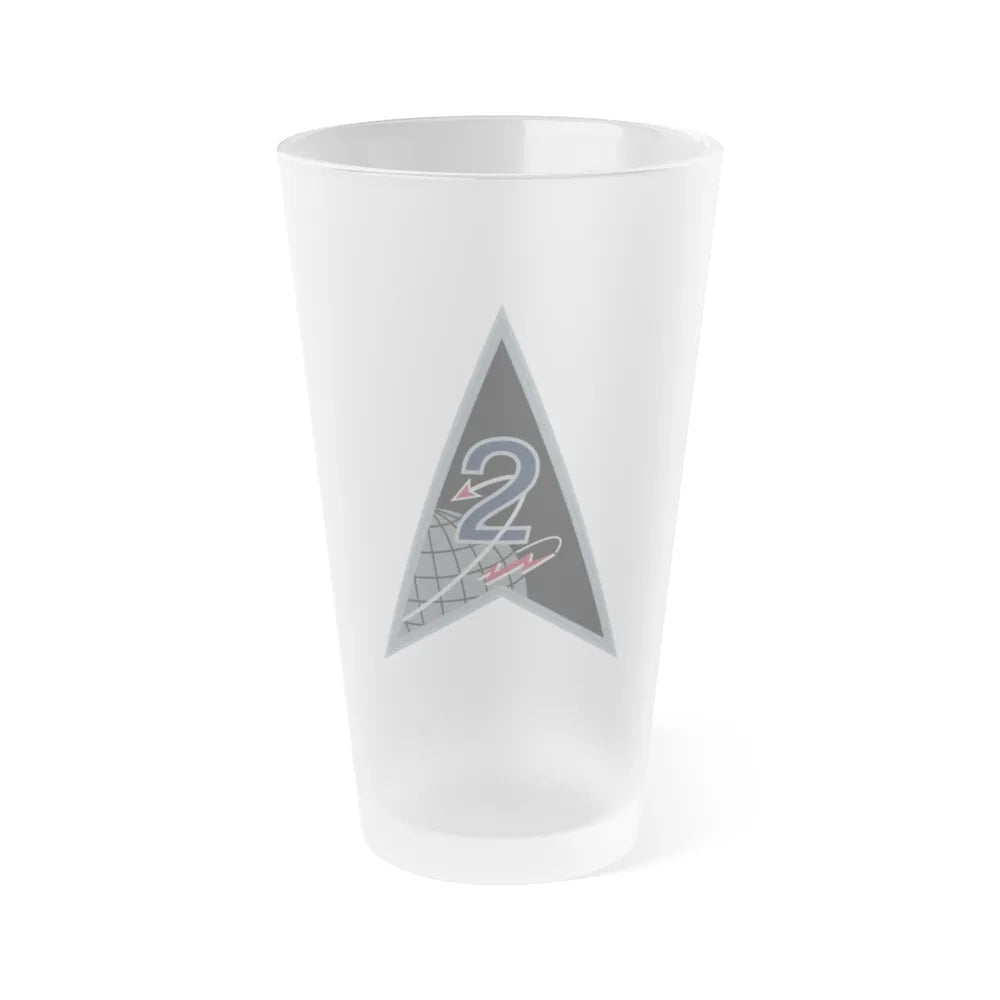 Space Delta 2 (U.S. Space Force) Frosted Pint Glass 16oz-Go Mug Yourself