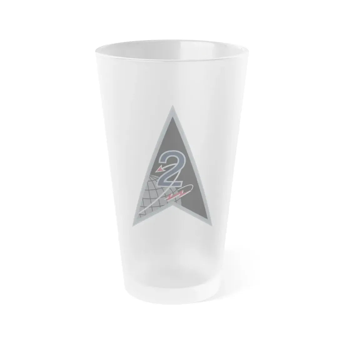 Space Delta 2 (U.S. Space Force) Frosted Pint Glass 16oz Default Title - Go Mug Yourself