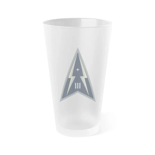 Space Delta 3 (U.S. Space Force) Frosted Pint Glass 16oz Default Title - Go Mug Yourself