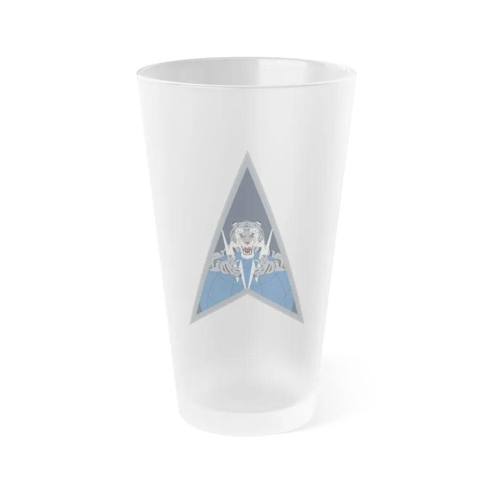 Space Delta 5 (U.S. Space Force) Frosted Pint Glass 16oz-Go Mug Yourself